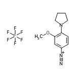 CAS#: 85750-31-8， 3-Methoxy-4-(1-pyrrolidinyl)benzenediazonium hexafluorophosphate