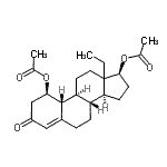 CAS 登录号：85761-68-8， (1R,8R,9S,10R,14S,17S)-13-乙基-3-氧代-2,3,6,7,8,9,10,11,12,13,14,15,16,17-十四氢-1H-环戊二烯并[a]菲-1,17-二基二乙酸酯