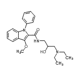 CAS#: 85793-29-9， N-[3-(Diethylamino)-2-hydroxypropyl]-3-methoxy-1-phenyl-1H-indole-2-carboxamide