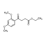 结构式 CAS# 858445-94-0, 乙基4-(2,4-二甲氧基苯基)-4-氧代丁酸酯