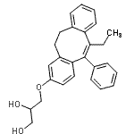 CAS#: 85850-91-5， 3-[(6-Ethyl-5-phenyl-11,12-dihydrodibenzo[a,e][8]annulen-2-yl)oxy]-1,2-propanediol