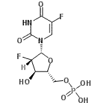 CAS#: 85894-46-8， 1-(2-Deoxy-2-fluoro-5-O-phosphono-beta-D-arabinofuranosyl)-5-fluoro-2,4(1H,3H)-pyrimidinedione