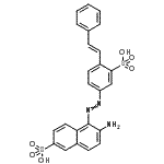 CAS#: 85895-94-9， 6-Amino-5-({4-[(E)-2-phenylvinyl]-3-sulfophenyl}diazenyl)-2-naphthalenesulfonic acid