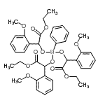 CAS#: 85912-48-7， Ethyl 4-[2-ethoxy-1-(2-methoxyphenyl)-2-oxoethoxy]-2,6-bis(2-methoxyphenyl)-7-oxo-4-phenyl-3,5,8-trioxa-4-siladecan-1-oate