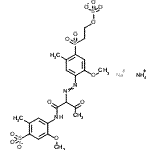 CAS#: 85940-64-3， Ammonium sodium 5-methoxy-4-({2-[(2-methoxy-5-methyl-4-{[2-(sulfonatooxy)ethyl]sulfonyl}phenyl)diazenyl]-3-oxobutanoyl}amino)-2-methylbenzenesulfonate (1:1:1)