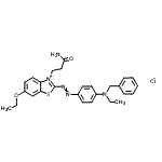 CAS#: 85959-18-8， 3-(3-Amino-3-oxopropyl)-2-({4-[benzyl(ethyl)amino]phenyl}diazenyl)-6-ethoxy-1,3-benzothiazol-3-ium chloride