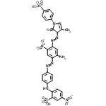 CAS#: 85959-26-8， 2-({4-[(2-Amino-4-{[3-methyl-5-oxo-1-(4-sulfophenyl)-4,5-dihydro-1H-pyrazol-4-yl]diazenyl}-5-nitrophenyl)diazenyl]phenyl}amino)-5-nitrobenzenesulfonic acid