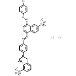 CAS#: 85959-34-8， Disodium 8-[(4-chlorophenyl)diazenyl]-5-({4-[ethyl(3-sulfonatobenzyl)amino]phenyl}diazenyl)-2-naphthalenesulfonate