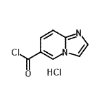 structure of CAS# 859833-15-1, Imidazo[1,2-a]pyridine-6-carbonyl chloride hydrochloride (1:1);4-hydroimidazo[1,2-a]pyridine-6-carbonyl chloride, chloride;6-(Chlorocarbonyl)imidazo[1,2-a]pyridine hydrochloride;6-(Chloro<wbr>carbonyl)<wbr>imidazo[1<wbr>,2-a]pyri<wbr>dine hydr<wbr>ochloride<wbr>, 6-(Chlo<wbr>roformyl)<wbr>imidazo[1<wbr>,2-a]pyri<wbr>dine hydr<wbr>ochloride
