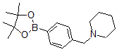 structure of CAS# 859833-22-0, 4-(Piperidinomethyl)phenylboronic acid, pinacol ester;4-(PIPERIDIN-1-YLMETHYL)BENZENEBORONIC ACID, PINACOL ESTER 97%2-[4-(4,4,5,5-TETRAMETHYL-1,3,2-DIOXABOROLAN-2-YL)BENZYL]-1,2-OXAZINANE;4-(PIPERIDIN-1-YLMETHYL)BENZENEBORONIC ACID, PINACOL ESTER 97%2-[4-(4,4,5,5-TETRAMETHYL-1,3,2-DIOXABOROLAN-2-YL)BENZYL]-1,2-OXAZINANE;2-[4-(4,4,5,5-Tetramethyl-1,3,2-Dioxaborolan-2-Yl)Benzyl]-1,2-Oxazinane