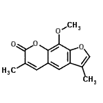 CAS#: 85985-46-2， 9-Methoxy-3,6-dimethyl-7H-furo[3,2-g]chromen-7-one