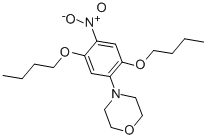 structure of CAS# 86-15-7, 4-(2,5-Dibutoxy-4-Nitrophenyl)-Morpholine;4-(2,5-Dibutoxy-4-Nitro-Phenyl)Morpholine;Zinc04255243