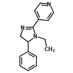 CAS#: 86002-64-4， 4-(1-Ethyl-5-phenyl-4,5-dihydro-1H-imidazol-2-yl)pyridine