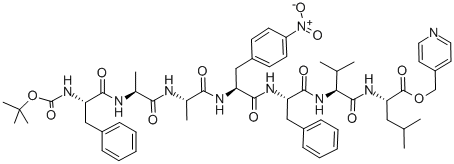 CAS#: 86063-97-0， Boc-Phe-Ala-Ala-4-Nitro-Phe-Phe-Val-Leu-Pyridin-4-Ylmethyl Ester