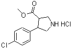 CAS#: 862283-71-4， Methyl 4-(4-chlorophenyl)-3-pyrrolidinecarboxylate hydrochloride (1:1)