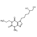 CAS#: 86257-13-8， 7-(5,6-Dihydroxyhexyl)-3-methyl-1-propyl-3,7-dihydro-1H-purine-2,6-dione
