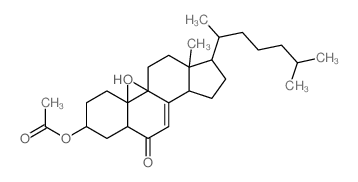 CAS 登录号：863-40-1， 3b-乙酰氧基-9-羟基-5a-胆甾-7-烯-6-酮