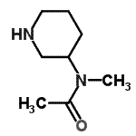 structure of CAS# 863248-45-7, N-Methyl-N-(3-piperidinyl)acetamide;N-Methyl-N-piperidin-3-yl-acetamide