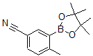 结构式 CAS# 863868-32-0, 2-甲基-5-氰基苯硼酸频哪醇酯