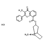 CAS#: 86433-55-8， 8-Methyl-8-azabicyclo[3.2.1]oct-3-yl 3-methyl-4-oxo-2-phenyl-4H-chromene-8-carboxylate hydrochloride (1:1)