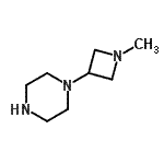 structure of CAS# 864350-81-2, 1-(1-Methyl-3-azetidinyl)piperazine;1-(1-methylazetidin-3-yl)piperazine
