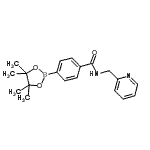 structure of CAS# 864754-23-4, N-(2-Pyridinylmethyl)-4-(4,4,5,5-tetramethyl-1,3,2-dioxaborolan-2-yl)benzamide;BENZAMIDE<wbr>,N-(2-PYR<wbr>IDINYLMET<wbr>HYL)-4-(4<wbr>,4,5,5-TE<wbr>TRAMETHYL<wbr>-1,3,2-DI<wbr>OXABOROLA<wbr>N-2-YL)-