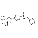 structure of CAS# 864754-25-6, N-(4-Pyridinylmethyl)-4-(4,4,5,5-tetramethyl-1,3,2-dioxaborolan-2-yl)benzamide;BENZAMIDE<wbr>,N-(4-PYR<wbr>IDINYLMET<wbr>HYL)-4-(4<wbr>,4,5,5-TE<wbr>TRAMETHYL<wbr>-1,3,2-DI<wbr>OXABOROLA<wbr>N-2-YL)-