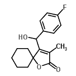 CAS#: 86560-16-9， 4-[(4-Fluorophenyl)(hydroxy)methyl]-3-methyl-1-oxaspiro[4.5]dec-3-en-2-one