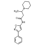 CAS#: 86683-94-5， N-(3-Phenyl-1,2-oxazol-5-yl)-3-(1-piperidinyl)butanamide