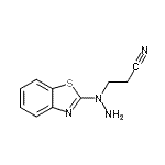 结构式 CAS# 86691-41-0, 3-[1-(1,3-苯并噻唑-2-基)肼基]丙腈