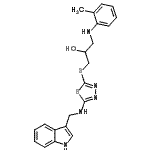 CAS#: 86717-07-9， 1-({5-[(1H-Indol-3-ylmethyl)amino]-1,3,4-thiadiazol-2-yl}sulfanyl)-3-[(2-methylphenyl)amino]-2-propanol