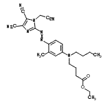 CAS#: 86772-44-3， Ethyl 4-[butyl(4-{[4,5-dicyano-1-(cyanomethyl)-1H-imidazol-2-yl]diazenyl}-3-methylphenyl)amino]butanoate