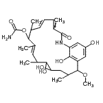 CAS#: 86782-16-3， 13,14,20,22-Tetrahydroxy-17-methoxy-4,8,10,12,16-pentamethyl-3-oxo-2-azabicyclo[16.3.1]docosa-1(22),4,6,10,18,20-hexaen-9-yl carbamate