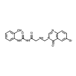 CAS#: 86816-92-4， N<sup>2</sup>-[(6-Bromo-4-oxo-3(4H)-quinazolinyl)methyl]-N-[(2-methylphenyl)carbamoyl]glycinamide
