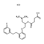 CAS#: 86819-21-8， 4-{[1-(Dimethylamino)-3-{2-[2-(3-fluorophenyl)ethyl]phenoxy}-2-propanyl]oxy}-4-oxobutanoic acid hydrochloride (1:1)
