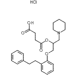 CAS#: 86819-29-6， 4-Oxo-4-({1-[2-(2-phenylethyl)phenoxy]-3-(1-piperidinyl)-2-propanyl}oxy)butanoic acid hydrochloride (1:1)