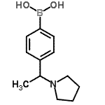 结构式 CAS# 868395-81-7, {4-[1-(1-吡咯烷基)乙基]苯基}硼酸