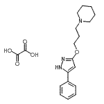 CAS#: 86871-67-2， 1-{3-[(5-Phenyl-1H-pyrazol-3-yl)oxy]propyl}piperidine ethanedioate (1:1)
