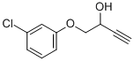 structure of CAS# 86912-84-7, 1-(3-Chlorophenoxy)-3-Butyn-2-Ol;1-(3-Chlorophenoxy)-3-Butyn-2-Ol, 97%