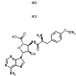 CAS#: 86936-92-7， (2S,3S,4R,5R)-3-{[(2S)-2-Amino-3-(4-methoxyphenyl)propanoyl]amino}-5-(6-amino-9H-purin-9-yl)-4-hydroxytetrahydro-2-furancarboxylic acid dihydrochloride