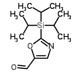 structure of CAS# 869542-45-0, 2-(Triisopropylsilyl)-1,3-oxazole-5-carbaldehyde;2-(Triisopropylsilyl)oxazole-5-carboxaldehyde;641103_ALDRICH