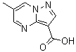 结构式 CAS# 869941-96-8, 6-甲基吡唑并[1,5-a]嘧啶-3-羧酸