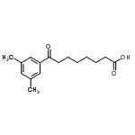 structure of CAS# 870287-00-6, 8-(3,5-Dimethylphenyl)-8-oxooctanoic acid;8-(3,5-dimethylphenyl)-8-oxooctanoic acid