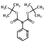 structure of CAS# 870703-63-2, N,N-Di-Boc-2-Aminopyridine;2-(N,N-Bis(Boc-amino))pyridine;2-Pyridinylimidodicarbonic acid bis(1,1-dimethylethyl)ester;N,N-Di-Boc-2-aminopyridine
