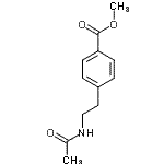 structure of CAS# 870703-69-8, Methyl 4-(2-acetamidoethyl)benzoate;4-(2-Acetylaminoethyl)benzoic acid methyl ester;Methyl 4-(2-acetylaminoethyl)benzoate;Methyl4- benzoate