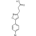 结构式 CAS# 870703-99-4, 3-[5-(4-溴苯基)-1,2-恶唑-3-基]丙酸