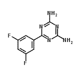 结构式 CAS# 870704-12-4, 6-(3,5-二氟苯基)-1,3,5-三嗪-2,4-二胺