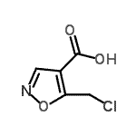 structure of CAS# 870704-27-1, 5-(Chloromethyl)-1,2-oxazole-4-carboxylic acid;5- ISOXAZOLE-4-CARBOXYLIC&;5-(Chloromethyl)isoxazole-4-carboxylic acid;644765_ALDRICH