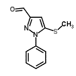 CAS#: 871110-04-2， 5-(Methylsulfanyl)-1-phenyl-1H-pyrazole-3-carbaldehyde