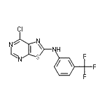 CAS#: 871266-82-9， 7-Chloro-N-[3-(trifluoromethyl)phenyl][1,3]thiazolo[5,4-d]pyrimidin-2-amine